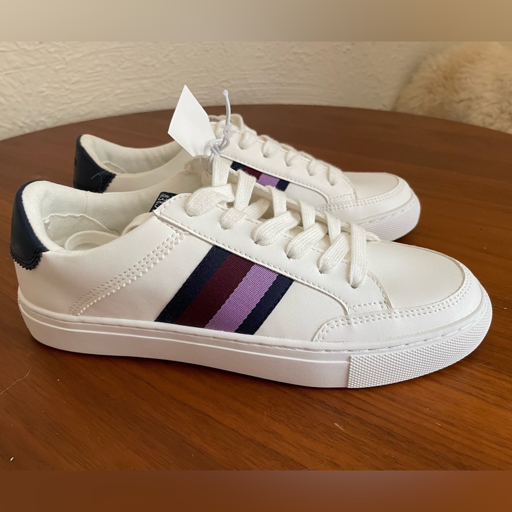 J. Crew Stripe Sneakers Sz 7 NWT